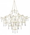 LAMPA WISZĄCA LED KRYSZTAŁOWA ZŁOTA DESINGERSKA GLAMOUR DO SALONU SYPIALNI LUCES EXCLUSIVAS SALAMANCA LE41324