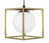 LAMPA SUFITOWA WISZĄCACZARNO ZŁOTA KLOSZ KULA BIAŁA NOWOCZESNA DO SALONU JADALNI SYPIALNI LUCES EXCLUSIVAS PLATA LE41786