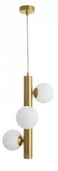 LAMPA WISZĄCA MOSIĄDZ SZKLANE BIAŁE KULE DO SALONU SYPIALNI LUCES EXCLUSIVAS TIGRE LE41791