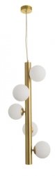 LAMPA WISZĄCA MOSIĄDZ SZKLANE BIAŁE KULE DO SALONU SYPIALNI LUCES EXCLUSIVAS TIGRE LE41792