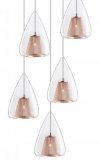 LAMPA WISZĄCA SZKLANA DO SALONU JADALNI SYPIALNI KUCHNI NOWOCZESNA LUCES EXCLUSIVAS YUMBO LE41841