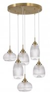 LAMPA WISZĄCA NOWOCZESNA SZKLANA ZŁOTA DO KUCHNI JADALNI NAD STÓŁ LUCES EXCLUSIVAS AHIGAL LE41848