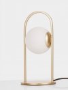 LAMPKA STOŁOWA NOCNA ZŁOTA KULA BIAŁA SZKLANA LUCES EXCLUSIVAS YARA LE42734