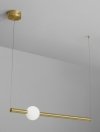 LAMPA WISZĄCA ZŁOTA KULA BIAŁA NAD STÓŁ DO SALONU KUCHNI JADALNI LUCES EXCLUSIVAS IGUALA LE42763