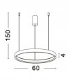LAMPA WISZĄCA LED RING KOŁO OBRĘCZ DO SALONU JADALNI KUCHNI LUCES EXCLUSIVAS ZACAPU LE42794