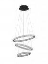 LAMPA WISZĄCA LED CZARNE KOŁA RINGI DEKORACYJNE GLAMOUR DO SALONU SYPIALNI LUCES EXCLUSIVAS TEPIC LE42822