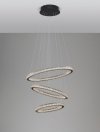 LAMPA WISZĄCA LED CZARNE KOŁA RINGI DEKORACYJNE GLAMOUR DO SALONU SYPIALNI LUCES EXCLUSIVAS TEPIC LE42822