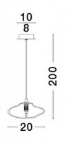 LAMPA WISZĄCA SZKLANA ZŁOTA NOWOCZESNA DO SALONU SYPIALNI KUCHNI LUCES EXCLUSIVAS NAYARIT LE42898