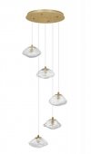 LAMPA WISZĄCA SZKLANA ZŁOTA NOWOCZESNA DO SALONU SYPIALNI KUCHNI LUCES EXCLUSIVAS NAYARIT LE42901