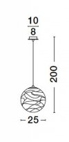 LAMPA WISZĄCA ZŁOTA SZKLANA KULA NOWOCZESNA GLAMOUR LUCES EXCLUSIVAS CABRAL LE42905