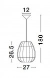 LAMPA WISZĄCA NATURAL EKO RATTANOWA DO SALONU JADALNI KUCHNI W STYLU BOHO LUCES EXCLUSIVAS REYNOSA LE42950