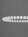 LAMPA WISZĄCA BIAŁA CHROM KULE SZKLANE PERŁY DESINGERSKA NOWOCZESNA LUCES EXCLUSIVAS MOCA LE43463