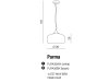 AZZARDO PARMA AZ1330 LAMPA WISZĄCA MINIMALISTYCZNA BIAŁA
