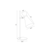 ARGON ARGON LUKKA 3890 LAMPA BIURKOWA 1 PŁ. BIAŁY STRUKTURA, EL. CHROMOWANE