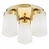 LAMPA SUFITOWA PLAFON ZŁOTA Z BIAŁYMI KLOSZAMI HERMETYCZNA DO ŁAZIENKI W STYLU GLAMOUR PASADENA 6165 
