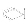ZUMA LINE 12100006-SL SIERRA LAMPA SUFITOWA SREBRNA PLAFON KWADRATOWY SREBRNY LED