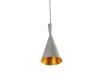 AZZARDO VITA AZ1340 LAMPA WISZĄCA Z KLOSZEM BIAŁO ZŁOTA