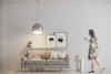 AZZARDO SILVER BALL 40 AZ0734 LAMPA WISZĄCA ELEGANCKA NOWOCZESNA CHROM DUŻA