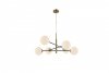 AZZARDO OVIEDO 6 AZ4421 LAMPA WISZĄCA CZARNO ZŁOTA NOWOCZESNA SZKLANE KLOSZE