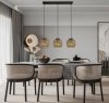 REALITY ELAINE 342203-30 LAMPA WISZĄCA DEKORACYJNA BAMBUSOWA CZARNA NAD STÓŁ 20cm
