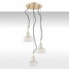 LAMPA WISZĄCA ZŁOTA MOSIĄDZ KRYSZTAŁOWA SZKLANA GLAMOUR ELEGANCKA NA KOLE POTRÓJNA DO SALONU SYPIALNI ARGON CRUZ 1462