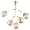 ALFA SOSNOWSCY 27124 LAMPA SUFITOWA ZŁOTA BURSTZYNOWE KULE