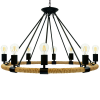 GOLDLUX POLUX ROPE ARTHUR 307927 LAMPA WISZĄCA NA KOLE SZNUR INDUSTRIALNA LOFT BOHO RUSTYKALNA