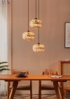 EGLO AMSFIELD 43864 LAMPA WISZĄCA DREWNIANA WIKLINOWA EKO VINTAGE 