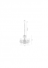 ARGON DIADEMA 2562 LAMPA WISZĄCA ŻYRANDOL ŚWIECZNIKOWY CZARNY Z KRYSZTAŁKAMI