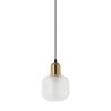 ITALUX LAMEZIA PND-67594-1-BRO+CL LAMPA WISZĄCA SZKLANY KLOSZ DO SALONU 