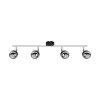 ZUMA LINE GU16016-4TU2-BK GASTER LAMPA SUFITOWA SPOT KULA CZARNA CHROM