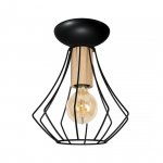 MILAGRO Lampa sufitowa WILL BLACK 1xE27