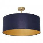 MILAGRO Lampa sufitowa BEN NAVY BLUE/GOLD 3xE27
