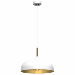MILAGRO Lampa wisząca LINCOLN WHITE/GOLD 35cm