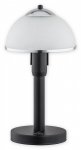 LAMPKA NOCNA STOŁOWA CZARNA MATOWA CHROM LEMIR LAVA O2928_L1_CZA_+_CH