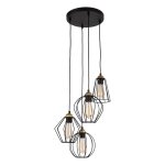 TK LIGHTING GALAXY BRASS 2713 LAMPA WISZĄCA NA KOLE CZARNO ZŁOTA DRUCIANA METALOWA