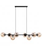 Lampa wisząca SIENA, czarna, elegancka, do salonu, kuchni, jadalni, gwint E14