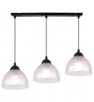 Lampa wisząca VENICE, żyrandol, białe mleczne klosze, potrójna, do kuchni, jadalni, salonu