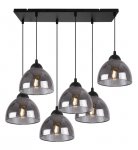 Lampa sufitowa VENICE, wisząca, czarny żyrandol, grafitowe szkło, do kuchni, jadalni, salonu