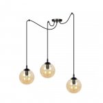 LAMPA WISZĄCA SPIDER PAJĄK KLOSZE SZKLANE KULE EMIBIG GIGI 3 BL MIODOWY