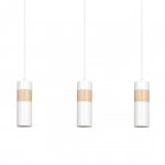LAMPA WISZĄCA TUBA NAD STÓŁ Z DREWNEM EMIBIG AKARI 3 WHITE