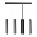 LAMPA WISZĄCA NAD STÓŁ DO KUCHNI JADALNI TUBA EMIBIG KIBO 4 BL/CHROME