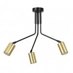 LAMPA WISZĄCA SUFITOWA NOWOCZESNA ZŁOTY REFLEKTOR EMIBIG VERNO 3 BLACK
