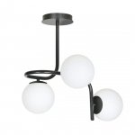 LAMPA SUFITOWA KULE BIAŁE DO POKOJU SYPIALNI SALONU EMIBIG KALF 3 BLACK