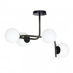 LAMPA SUFITOWA KULE BIAŁE DO POKOJU SYPIALNI SALONU EMIBIG KALF 4A BLACK