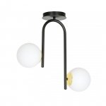 LAMPA SUFITOWA NOWOCZESNA KULE BIAŁE EMIBIG RAGNAR 2 BLACK GOLD