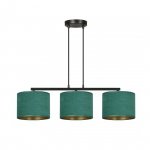 LAMPA CZARNA Z ABAŻUREM BUTELKOWA ZIELEŃ EMIBIG HILDE 3 BL GREEN