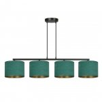 LAMPA CZARNA Z ABAŻUREM BUTELKOWA ZIELEŃ EMIBIG HILDE 4 BL GREEN