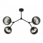 LAMPA WISZĄCA CZARNA KULE SZKLANE EMIBIG SPACE 4 BLACK/STRIPE