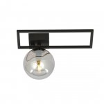 LAMPA SUFITOWA PLAFON CZARNY KLOSZ KULA EMIBIG IMAGO 1D BLACK/GRAFIT